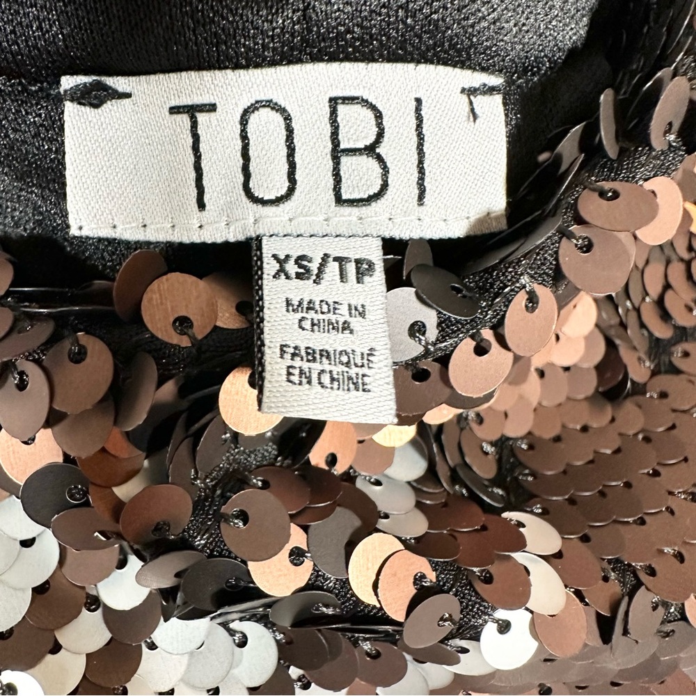 TOBI - NWT Shine Me Up Sequin Mini Shift Dress Size XS - Picture 10 of 10